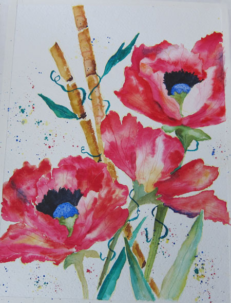 Poppies watercolor